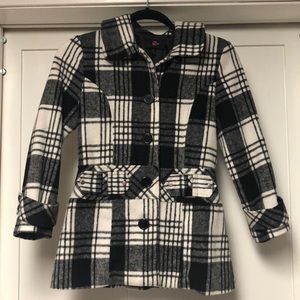 iZ BYER girl | Plaid Winter Coat (M 10-12)